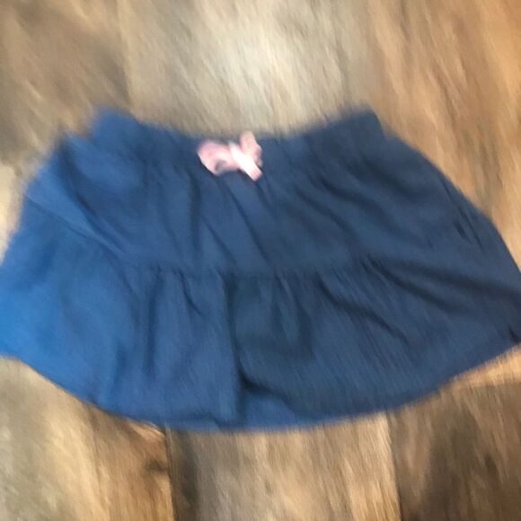 Cat & Jack Blue Denim Ruffle Skort Small - Picture 4 of 6